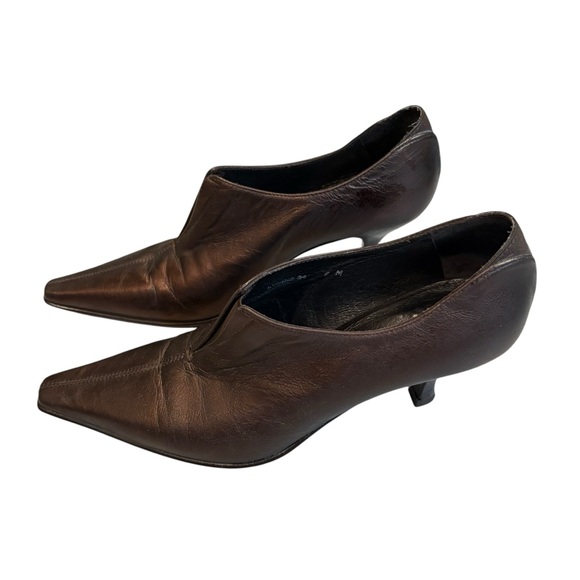 Donald J Pliner Lyndie Leather Ankle Booties in Bronze - Picture 4 of 16